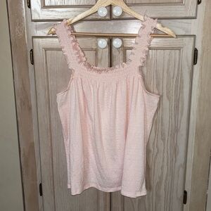 LC Lauren Conrad Pink Smocked Women's Top